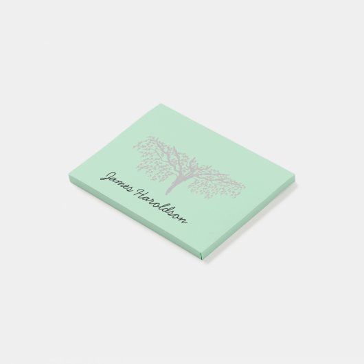 Hinweis - Family Tree mit Name Post-it Klebezettel (angewinkelt)