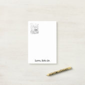 Hinweis: Fischfärbung von Haifischen Post-it Klebezettel (Auf Schreibtisch)