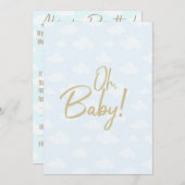 Hinweis für Babydusche Mitteilungskarte (Vorne/Hinten)