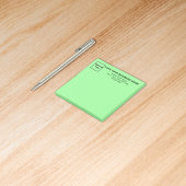Hinweis für "Business Light Green Square" Post-it Klebezettel