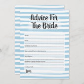 Hinweis für das Brautduschenspiel Blau Weiß (Vorne/Hinten)