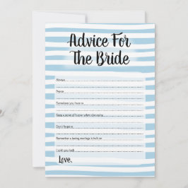 Hinweis für das Brautduschenspiel Blau Weiß