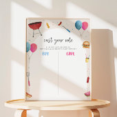 Hinweis für das Geschlecht BabyQ-Stimmzettel Plaka Poster