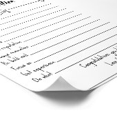 Hinweis für den Abschluss Poster (Ecke)