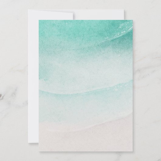 Hinweis für den Abstrakten Strand von Bride und Gr Einladung (Rückseite)