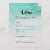 Hinweis für den Abstrakten Strand von Bride und Gr Einladung (Vorne/Hinten)