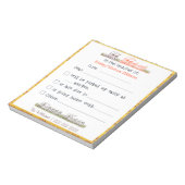 Hinweis für den Lehrer Notepad Notizblock (Rotiert)