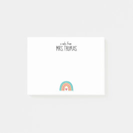 Hinweis für den Regenbogenlehrer - Geschenk für de Post-it Klebezettel