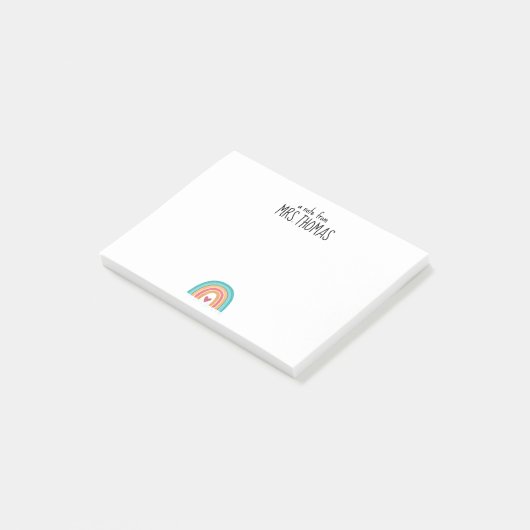 Hinweis für den Regenbogenlehrer - Geschenk für de Post-it Klebezettel (angewinkelt)