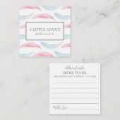 Hinweis für die Babydusche der Mama Mitteilungskarte (Vorne/Hinten)