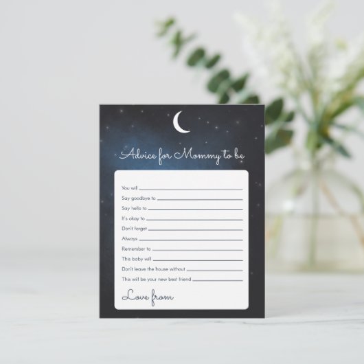 Hinweis für die Babyduschkarte Einladung (Stehend Vorderseite)