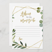 Hinweis für die Mama als Blumenkarte Einladung (Vorne/Hinten)