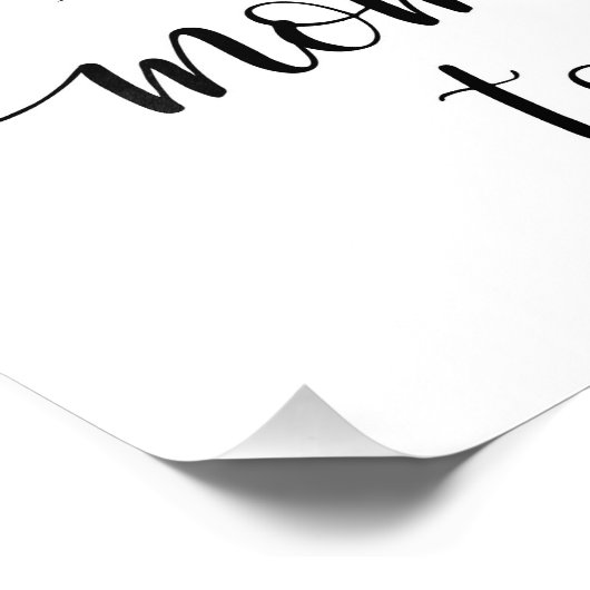 Hinweis für die Mama, Babydusche zu signieren Fotodruck (Ecke)