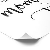 Hinweis für die Mama, Babydusche zu signieren Fotodruck (Ecke)