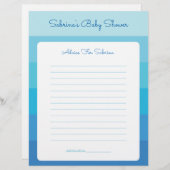 Hinweis für die Mama Blue Ombre Babydusche (Vorne/Hinten)