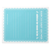 Hinweis für die Mama Blue Papel Picado Kinderdusch Notizblock (Vorderseite)