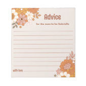 Hinweis für die Mama - Groovy Babydusche Notizblock (Vorderseite)