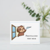 Hinweis für die Slotpapierflugzeuge Postkarte (Stehend Vorderseite)