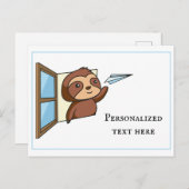 Hinweis für die Slotpapierflugzeuge Postkarte (Vorne/Hinten)