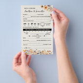 Hinweis für die Wildblumen eines Ehepaars Flyer (Handgriff)