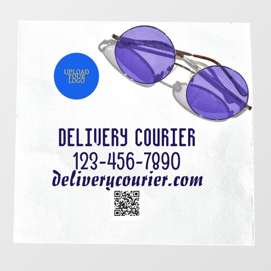 Hinweis für ein benutzerdefiniertes Logo auf Napki Fensteraufkleber (Blatt)