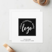 Hinweis für eine einfache Logo-Firma Mitteilungskarte (Vorderseite/Rückseite Beispiel)