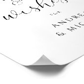 Hinweis für Elegante Hochzeitwünsche Poster (Ecke)