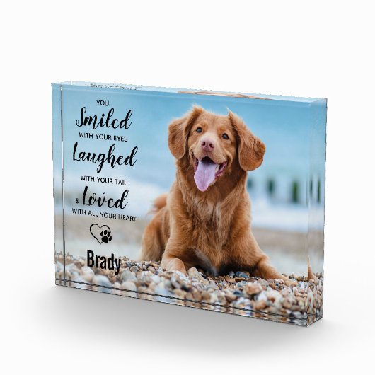 Hinweis für Hunde Achtung Haustier Loss Haustier M Fotoblock (Rechts)