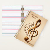 Hinweis für individuelle Name- und Textmusik Notizblock (Innen)