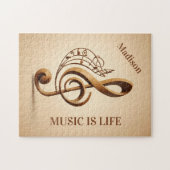 Hinweis für individuelle Name- und Textmusik Puzzle (Horizontal)