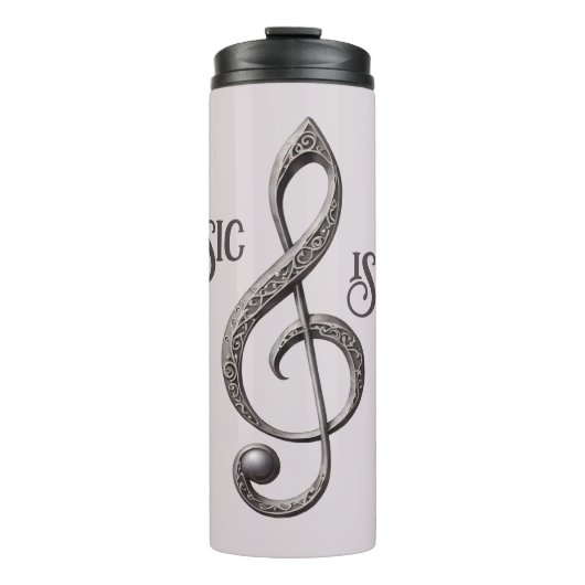 Hinweis für individuelle Name- und Textmusik Thermosbecher (Vorderseite)