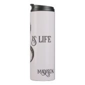 Hinweis für individuelle Name- und Textmusik Thermosbecher (Nach rechts gedreht)