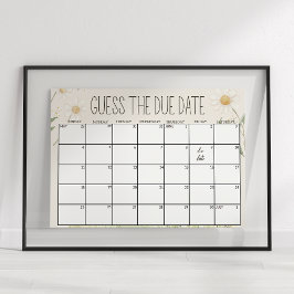 Hinweis für Landtiere auf Wiese Baby-Dusche Datum  Poster