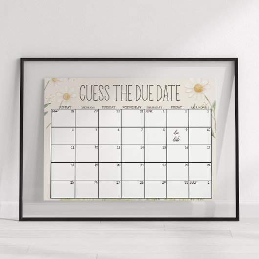 Hinweis für Landtiere auf Wiese Baby-Dusche Datum Poster