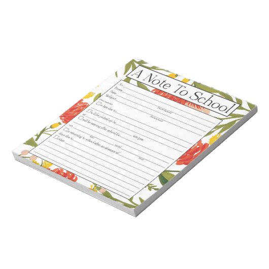 Hinweis für Lehrer Notepad, Schulabwesenheit Entsc Notizblock (Rotiert)