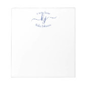 Hinweis für moderne Girl-2-Monogramm-Bezeichnung a Notizblock (Vorderseite)