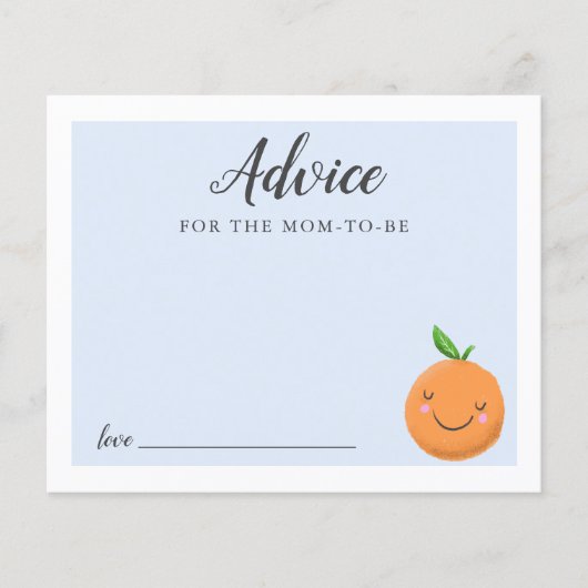 Hinweis für Mommy Blue Little Süsse Shower Card (Vorderseite)