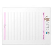 Hinweis für niedliche tägliche Brown Cat Notes Notizblock (Vorderseite)