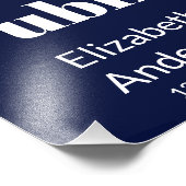 Hinweis für öffentliche blaue Namen Telefonnummer Fotodruck (Ecke)