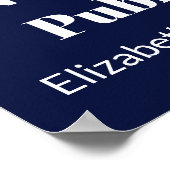 Hinweis für öffentliche blaue Namen Telefonnummer Poster (Ecke)