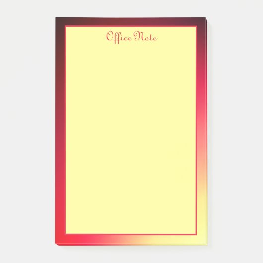 Hinweis für Office Post-it Klebezettel (Vorderseite)