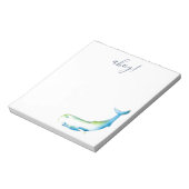 Hinweis für Personalisiertes Geschirr mit Blauwal Notizblock (Rotiert)