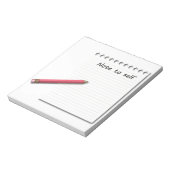 Hinweis für Selbstpapier und Bleistift Notizblock (Rotiert)