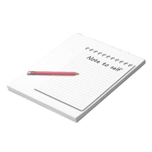 Hinweis für Selbstpapier und Bleistift Notizblock (Rotiert)