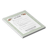 Hinweis für Sportball Notizblock (angewinkelt)