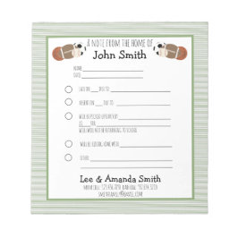 Hinweis für Sportball Notizblock