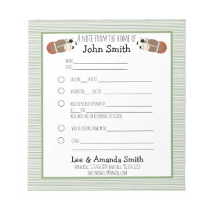 Hinweis für Sportball Notizblock