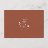 Hinweis: Geschenke Terracotta Boho Hochzeit wünsch Begleitkarte (Rückseite)