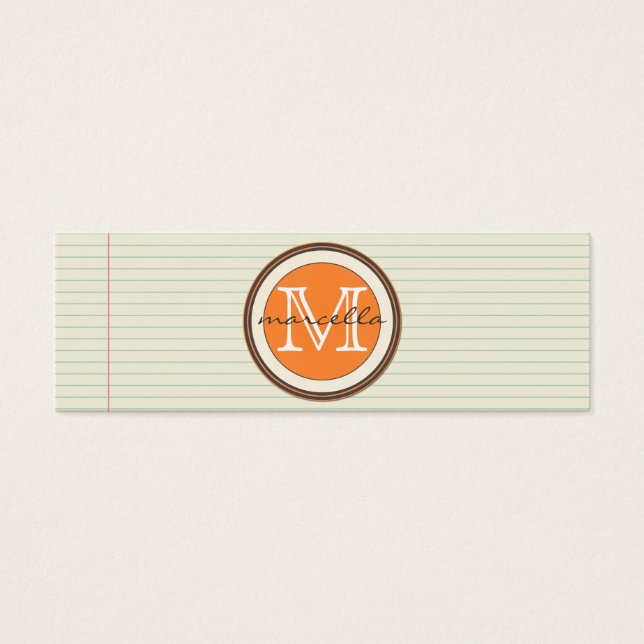 Hinweis Hintergrund Orange Monogram (Vorderseite)