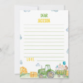 Hinweis-Karte der grünen Traktorenfarm Dankeskarte (Vorderseite)